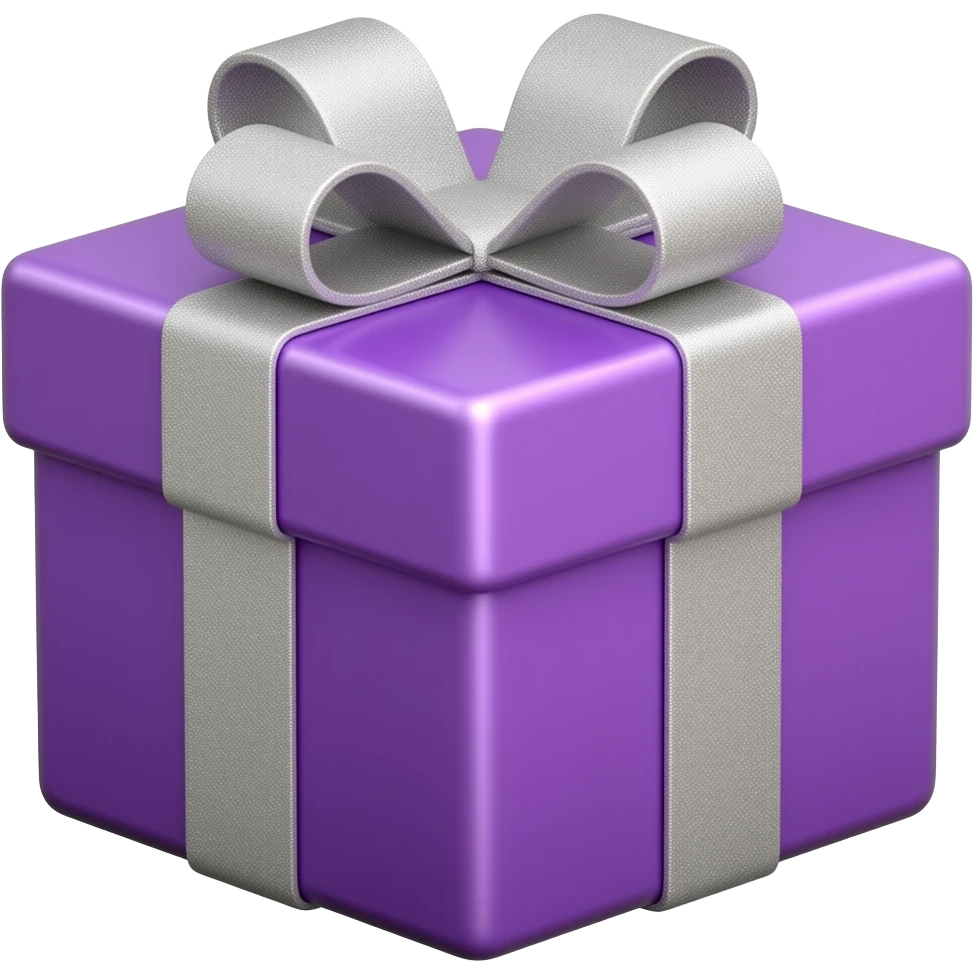 purple shiny sparkle gift emoji