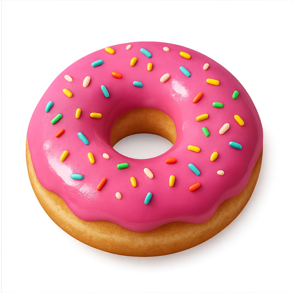 pink donut emoji