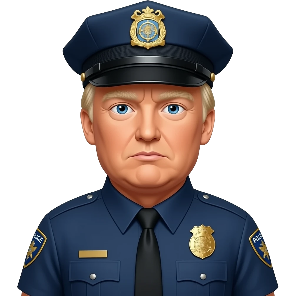 Mr. Trump dress up as a Police Officer emoji