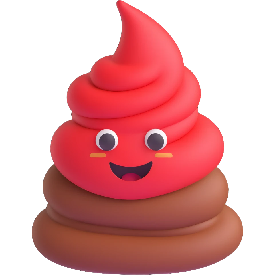 red poop emoji