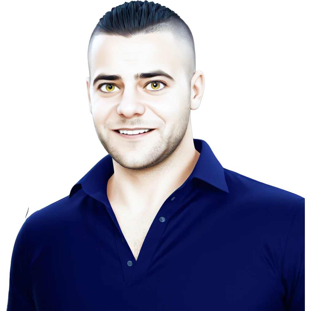 smiling mature man in shirt emoji