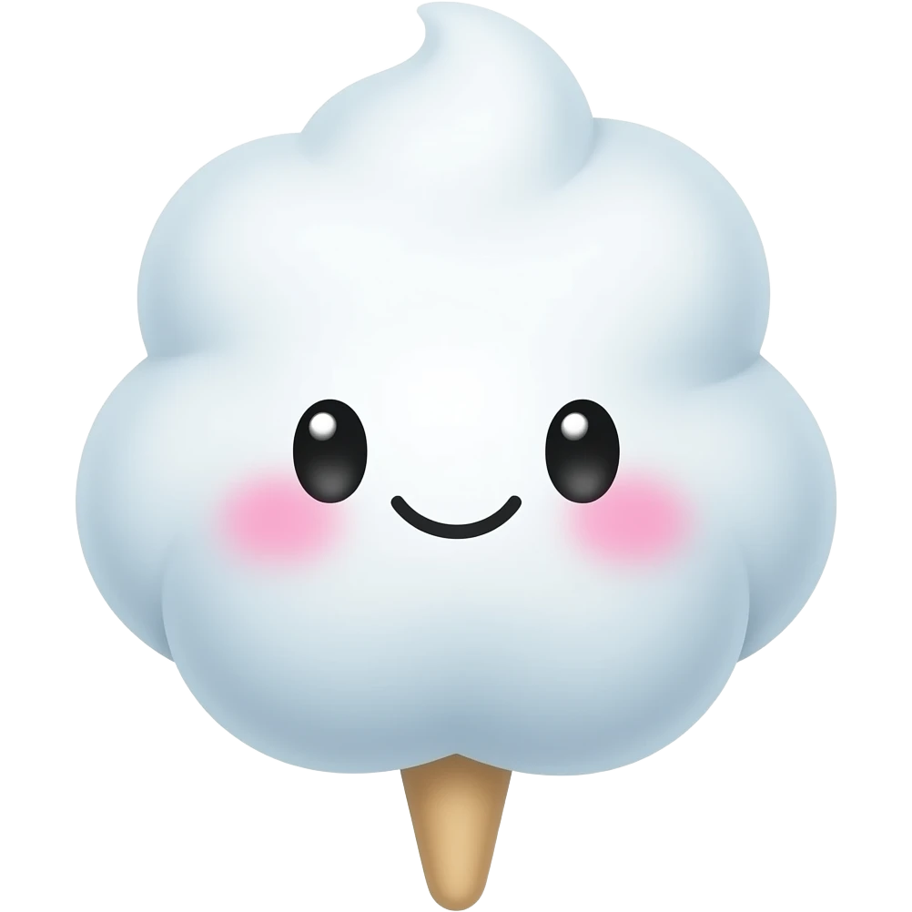 kawaii candy floss cute smile happy emoji