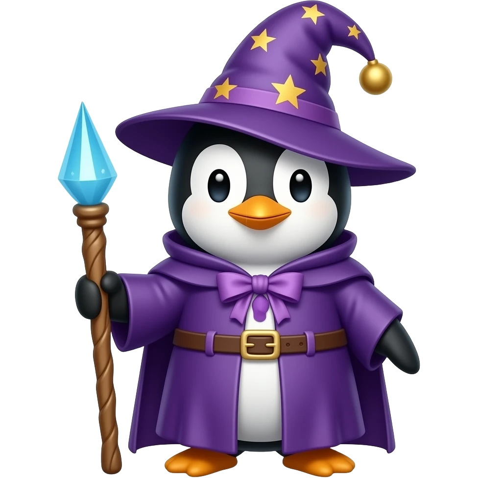 Peinguin wizard emoji