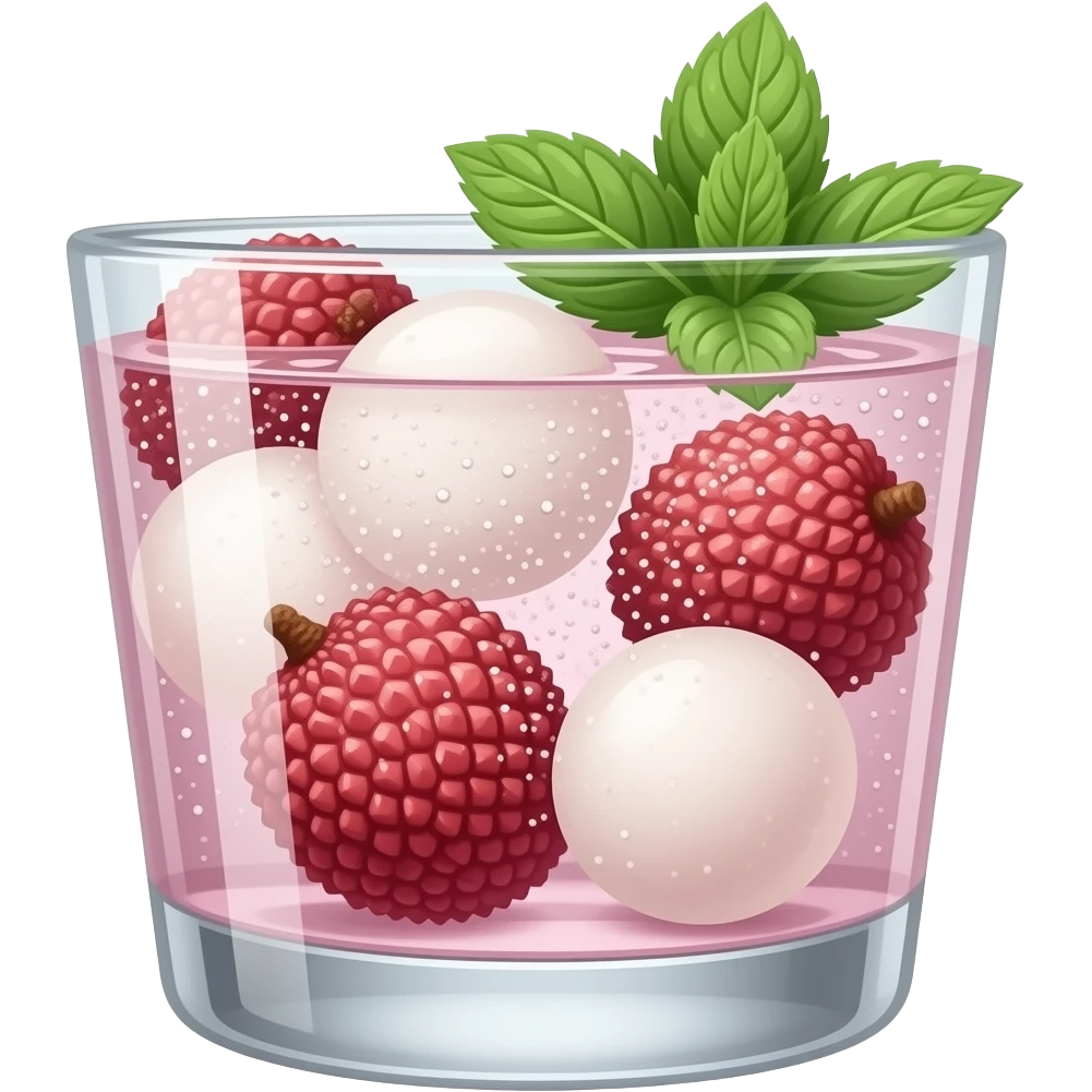lychee drink in a coupe glass emoji