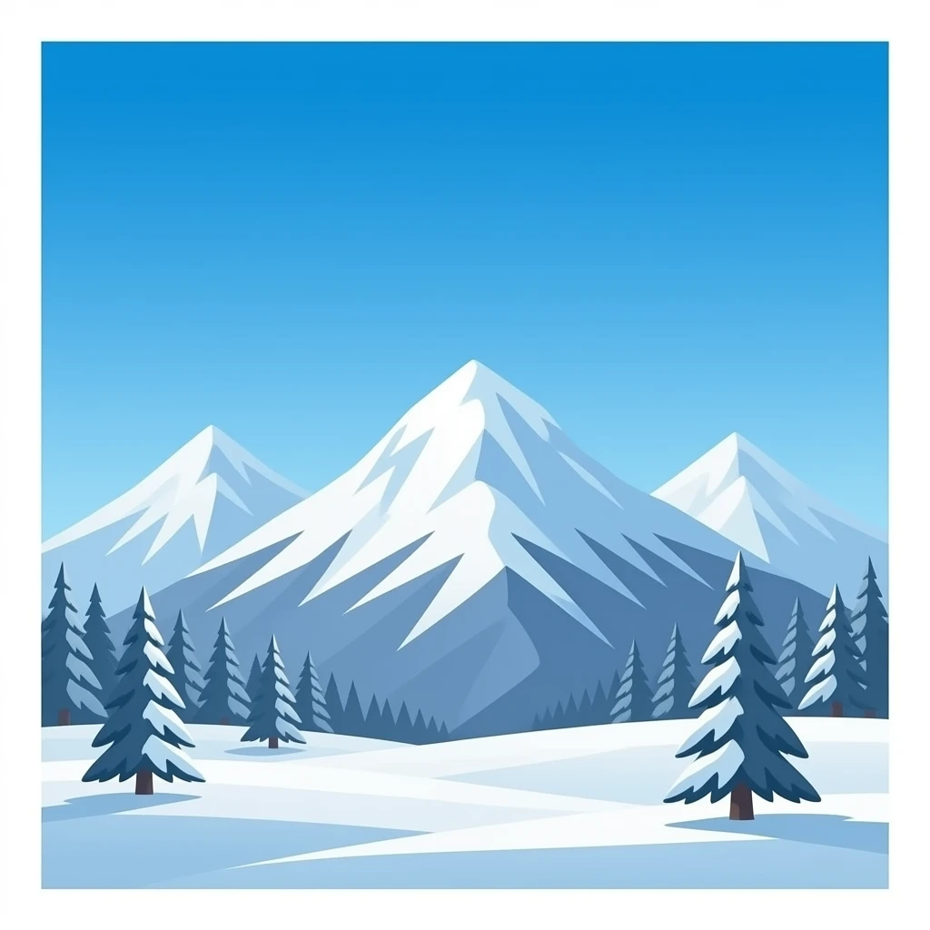 snow top mountains emoji