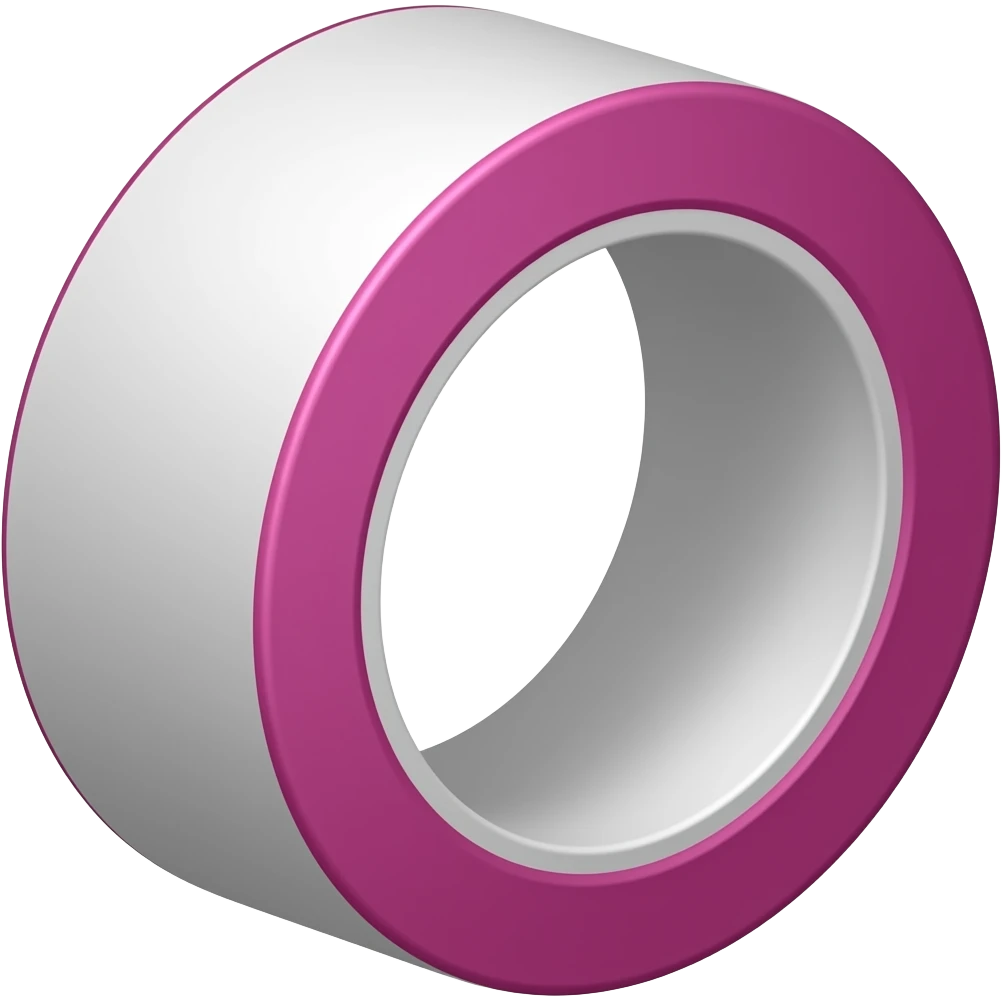 cinta adhesiva blanca con bordes fuscia emoji