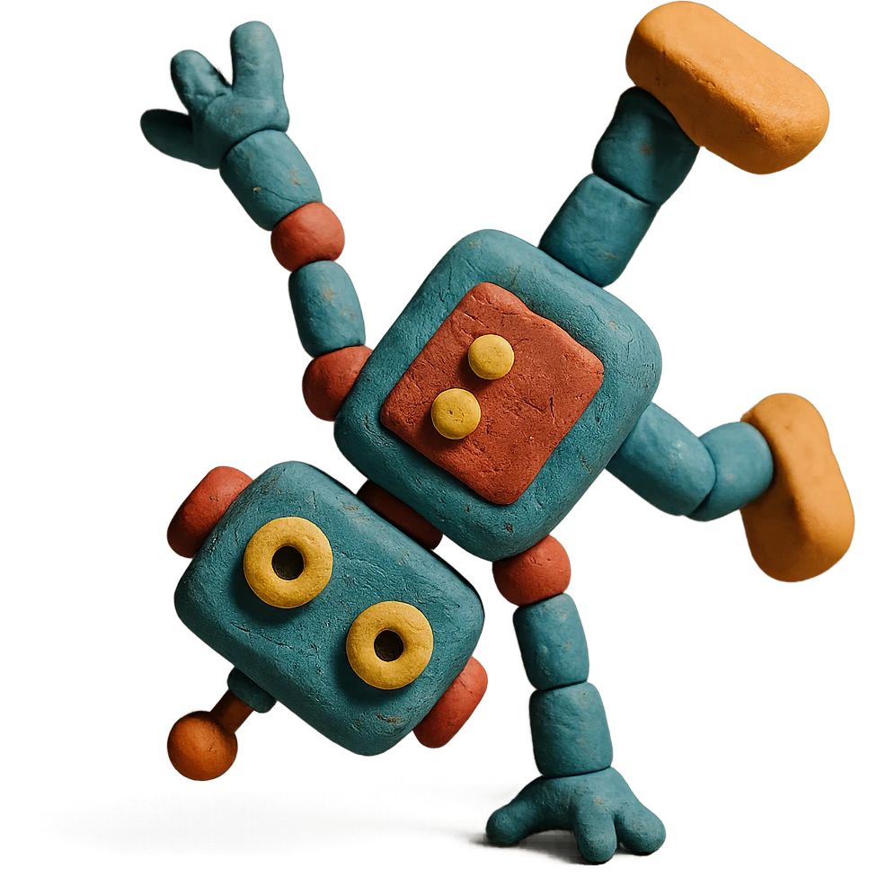 robot doing a cartwheel emoji