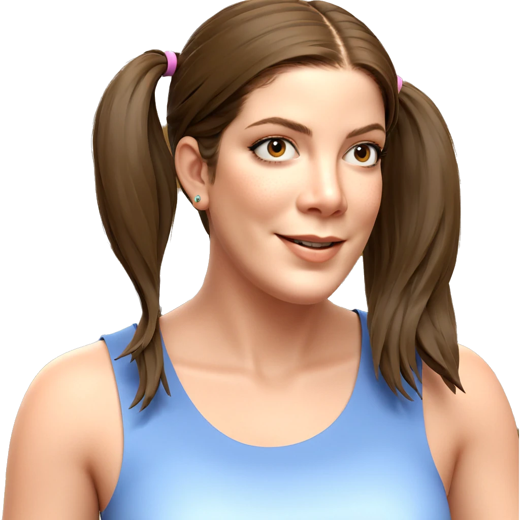 twintails girl with brown hair emoji