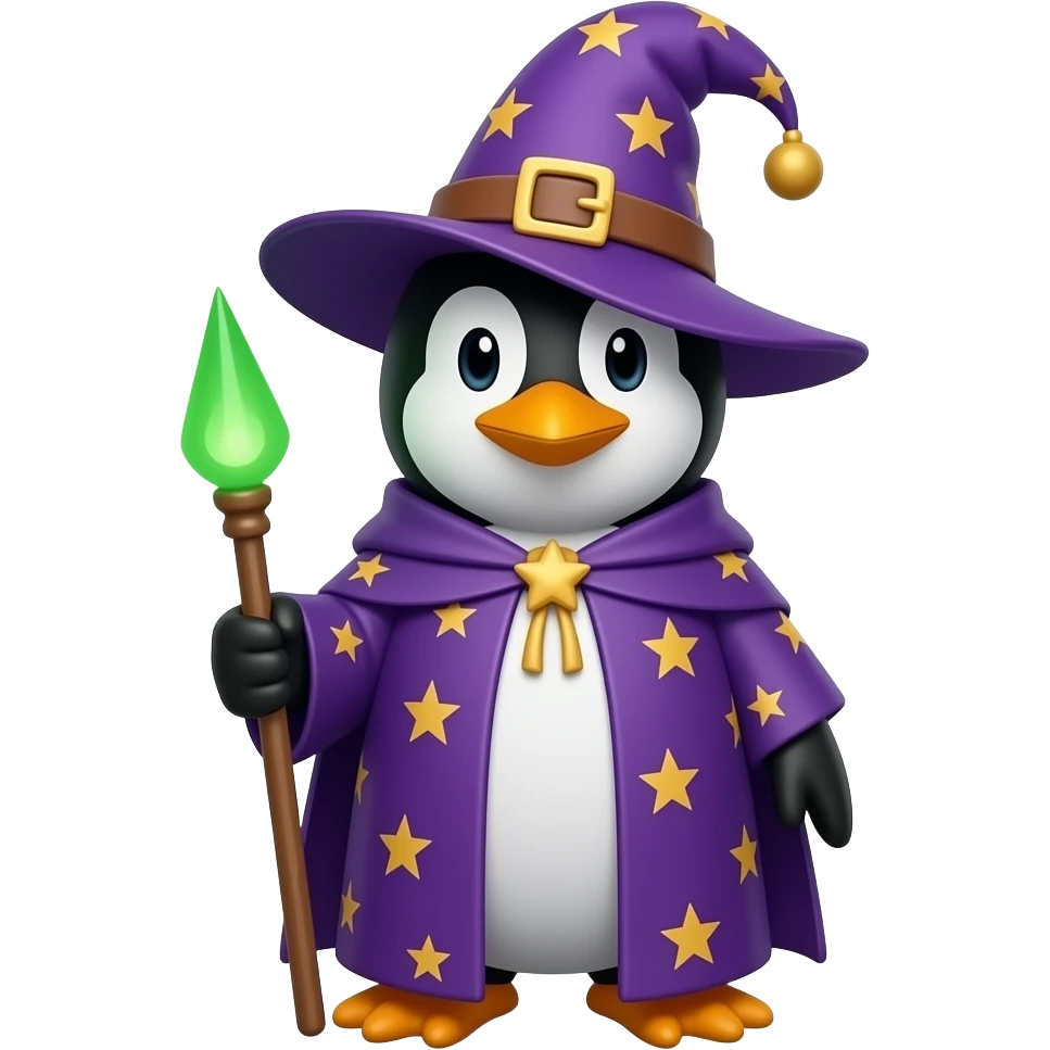 Penguin Wizard emoji