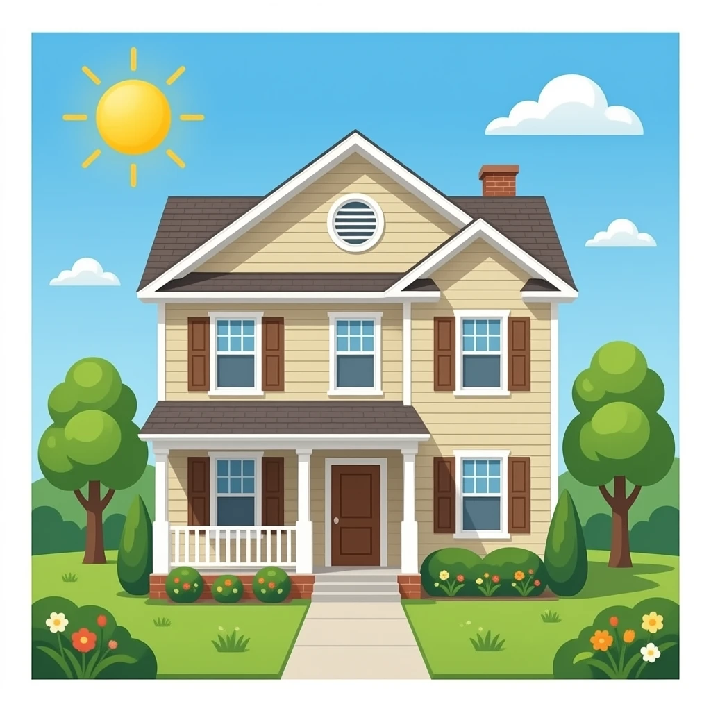 una casa de dos pisos emoji