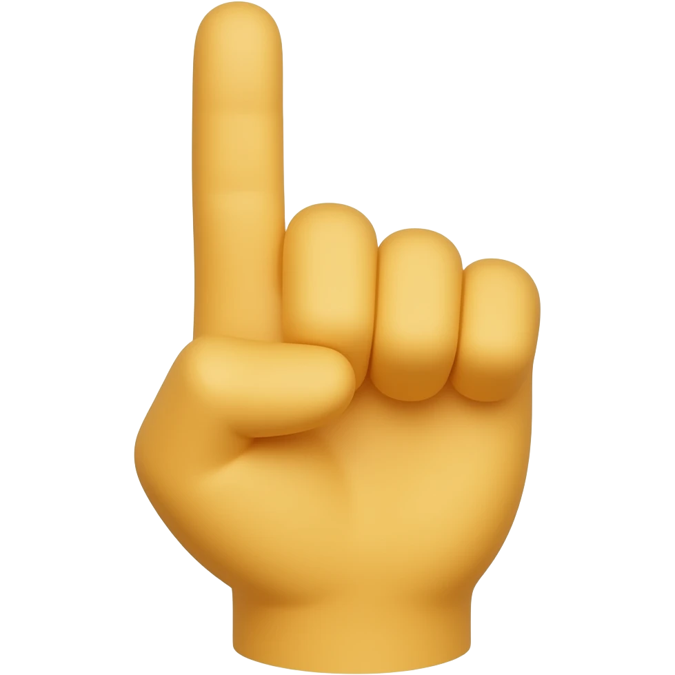 one finger up hand gesture yellow emoji