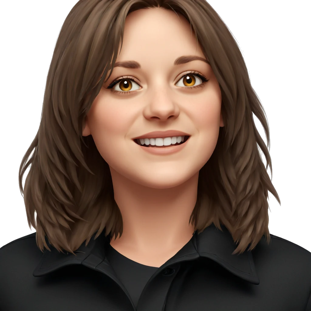 smiling girl with brown hair emoji