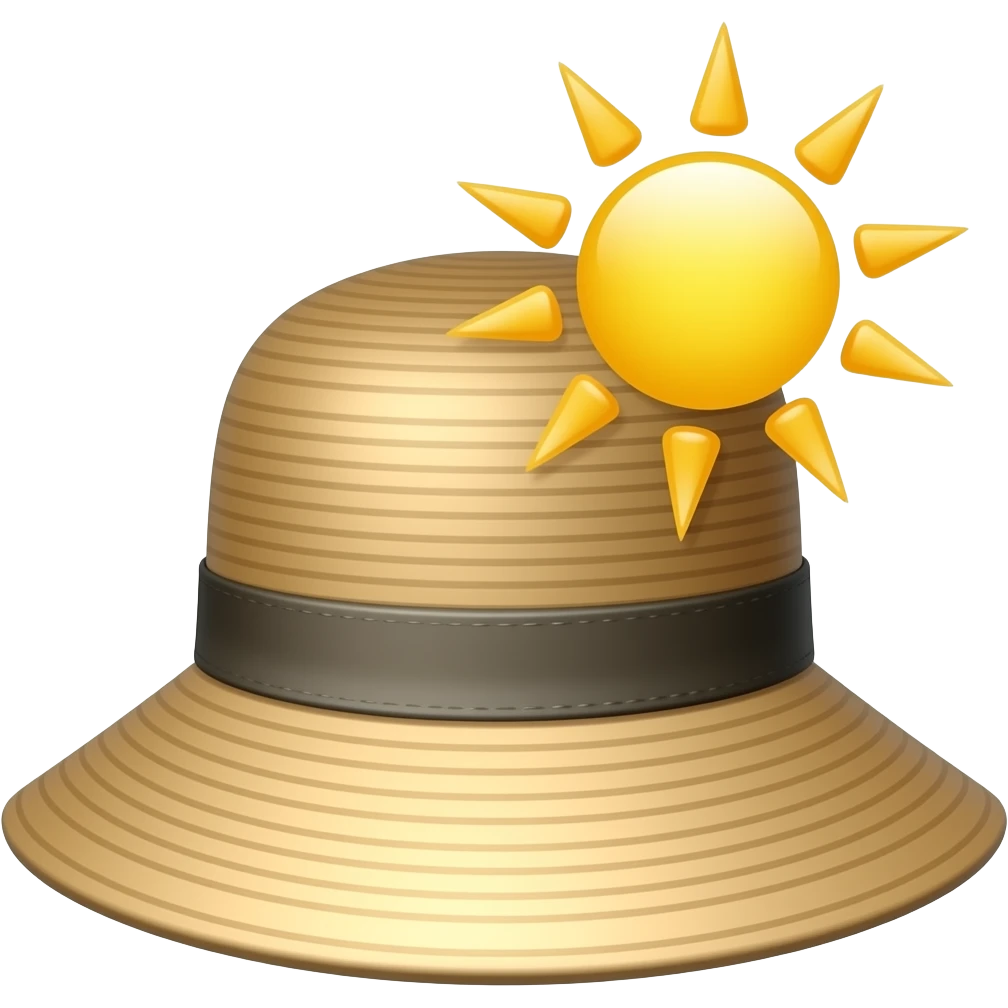 sun hat emoji