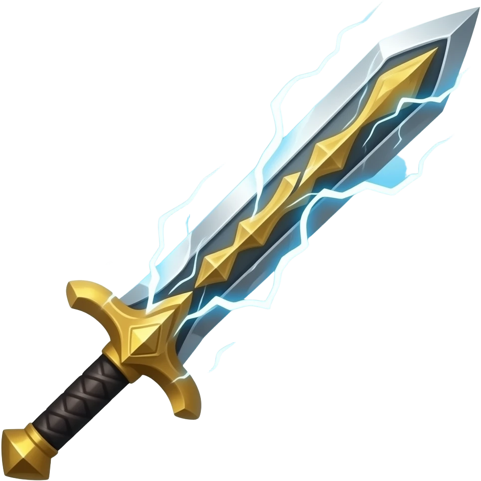Create an emoji of a thunder god sword emoji