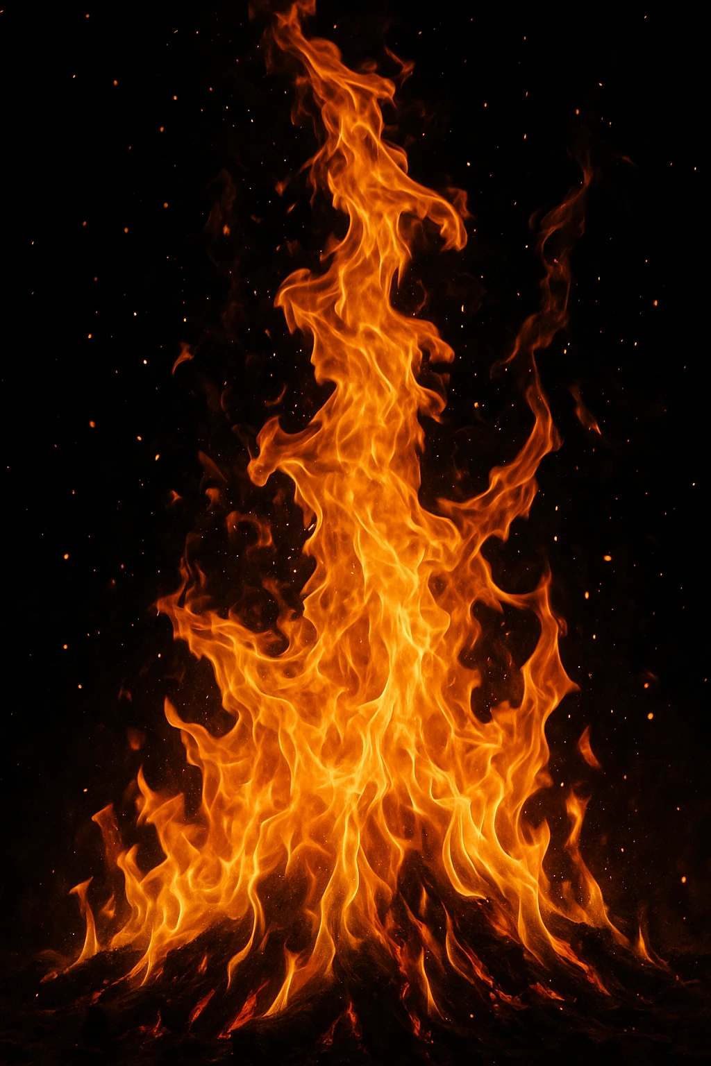 fire, realistic flames, vibrant colors emoji