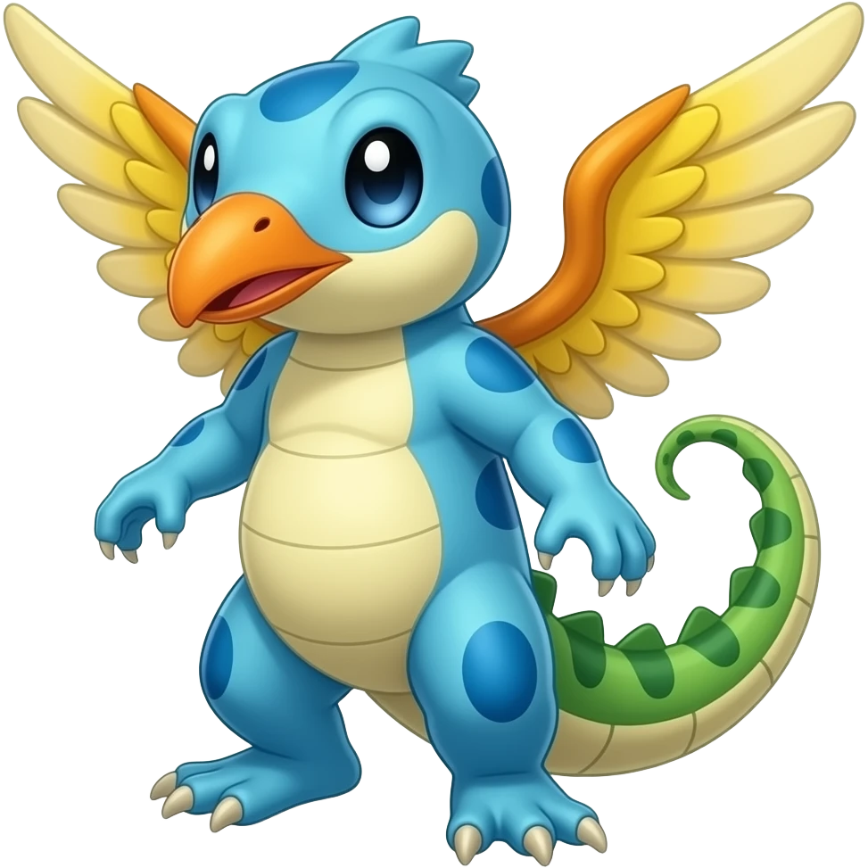 Mudkip-Treecko-Torchic-fusion (full body) emoji