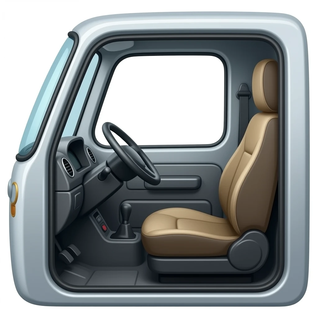 Una cabina de camión pequeña sin fondo emoji