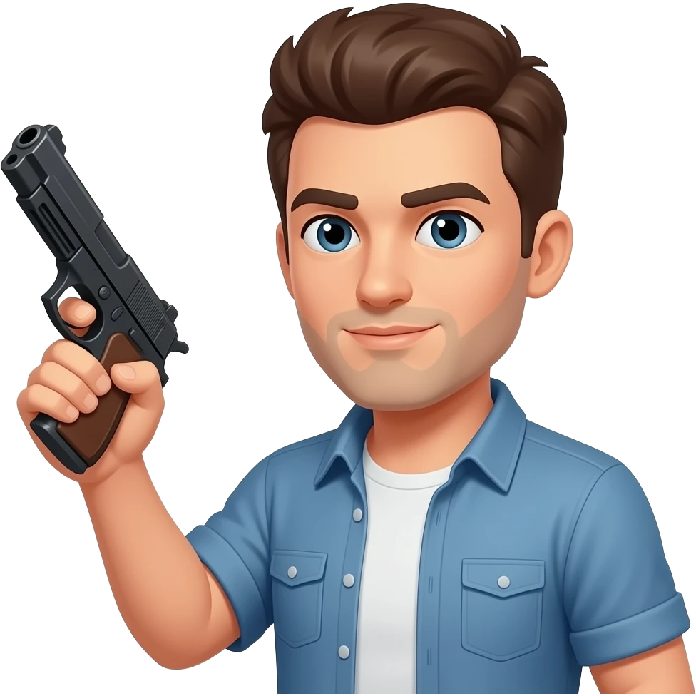 can you make him hold a gun emoji