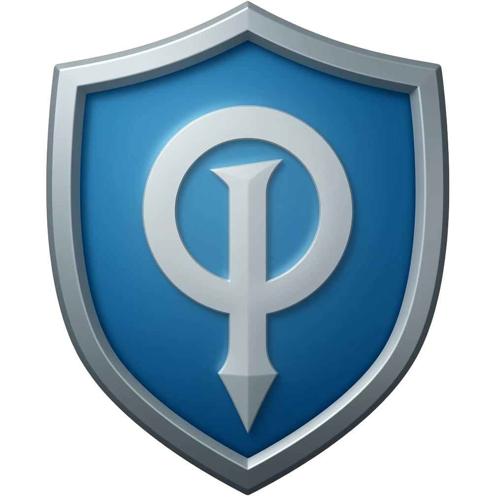 🛡️ A sturdy, blue physical tower-shield rune. emoji