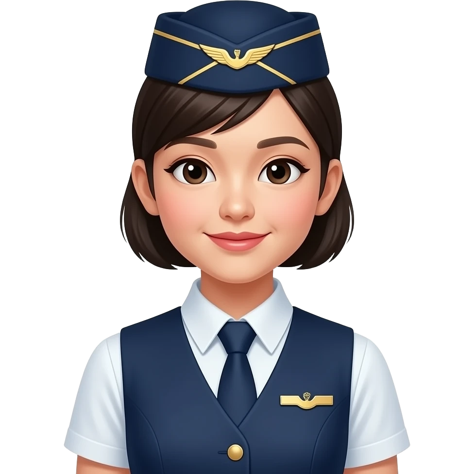 asian female flight attendant emoji