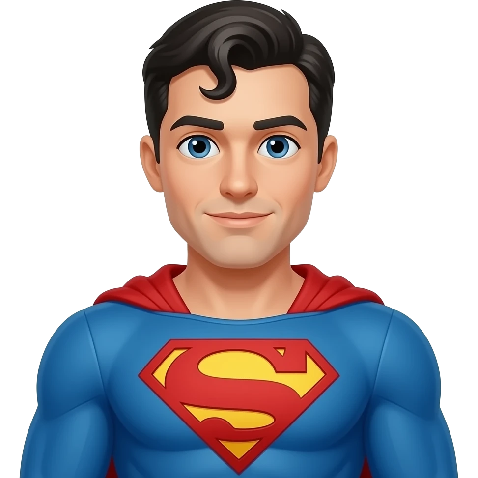 Superhero with a suit and coffee emoji