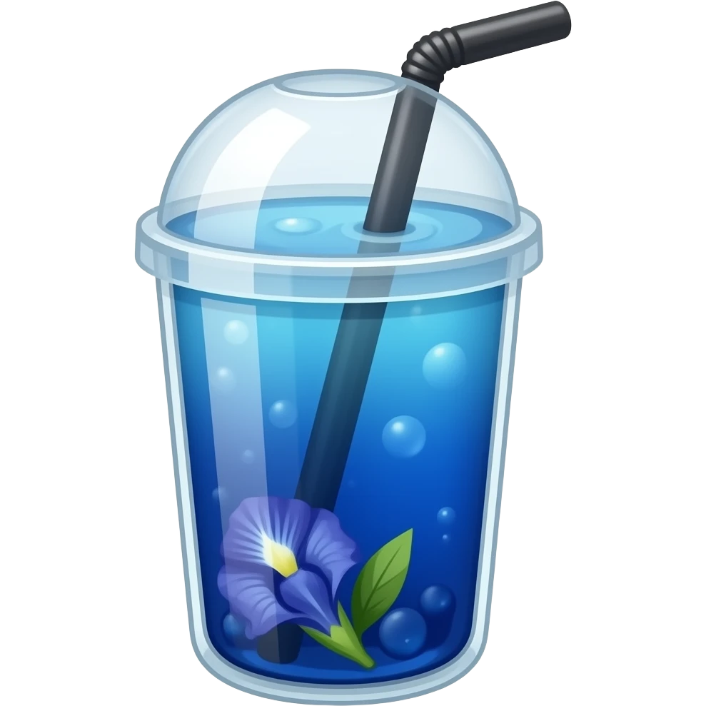 Butterfly Pea Flower Bubble tea emoji