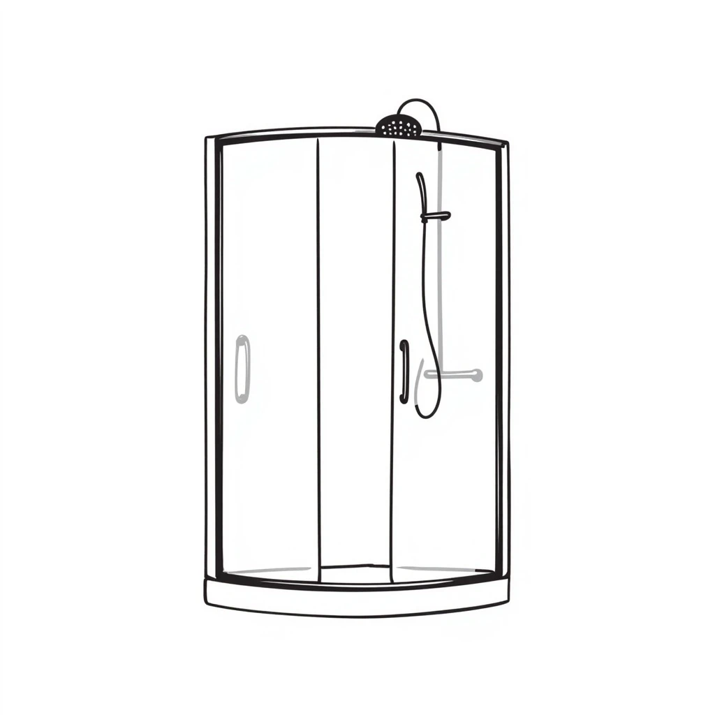 shower with a sliding glass doors only shower without a person emoji