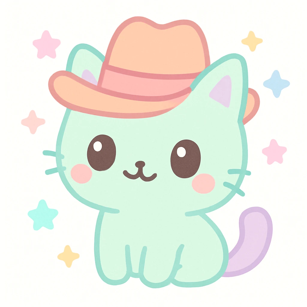 cat wearing a cowboy hat emoji