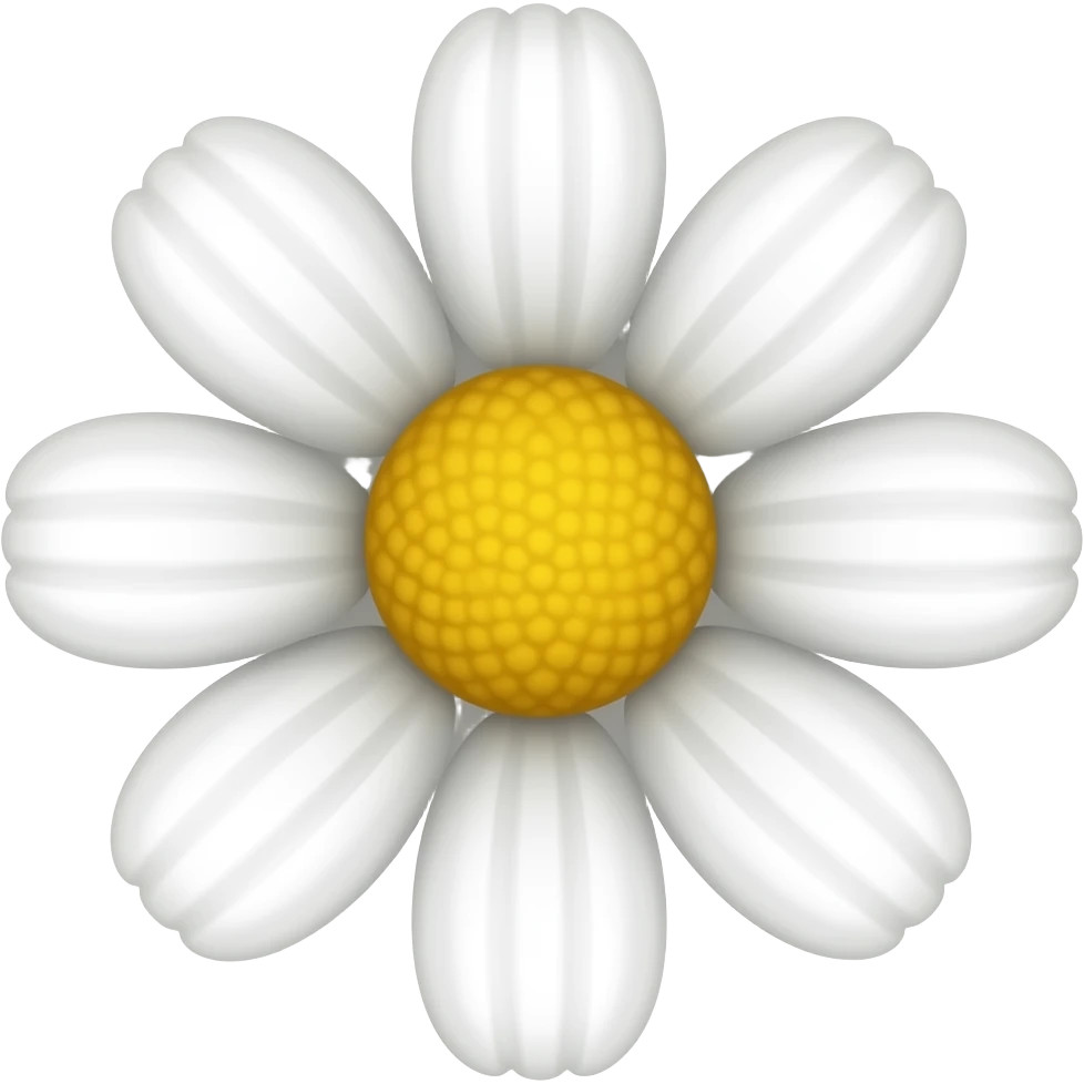 White daisy, 5 petals emoji