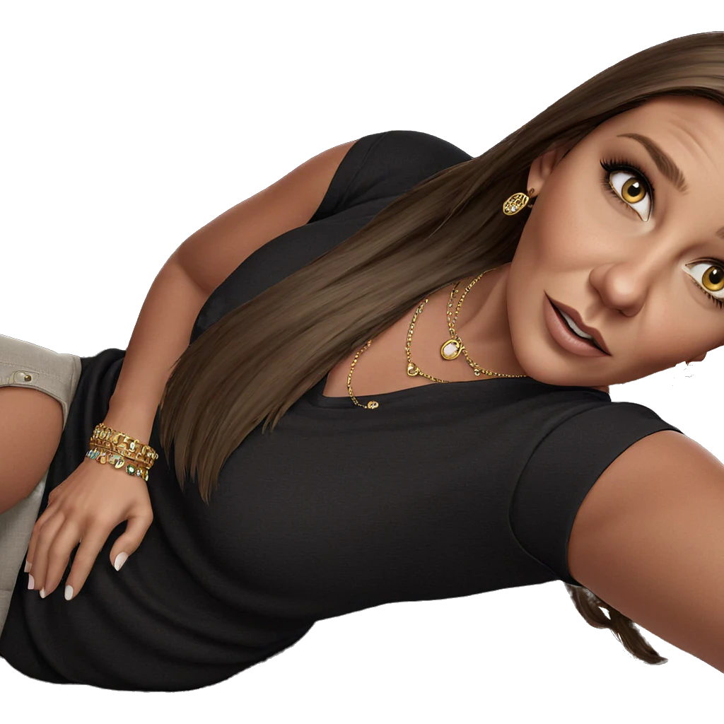 brown haired girl with jewelry emoji