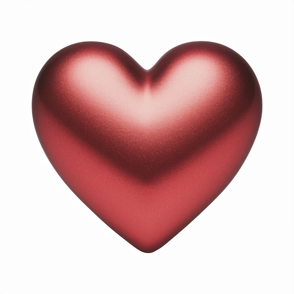 heart with a metallic red finish emoji