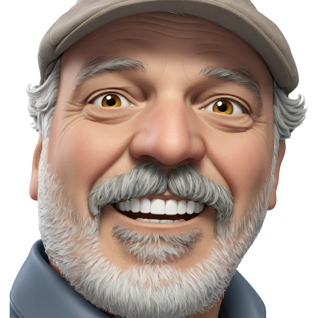 old man with beard portrait emoji
