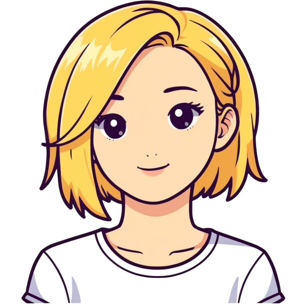 Girl have a blonde hair and she look like a freak  emoji