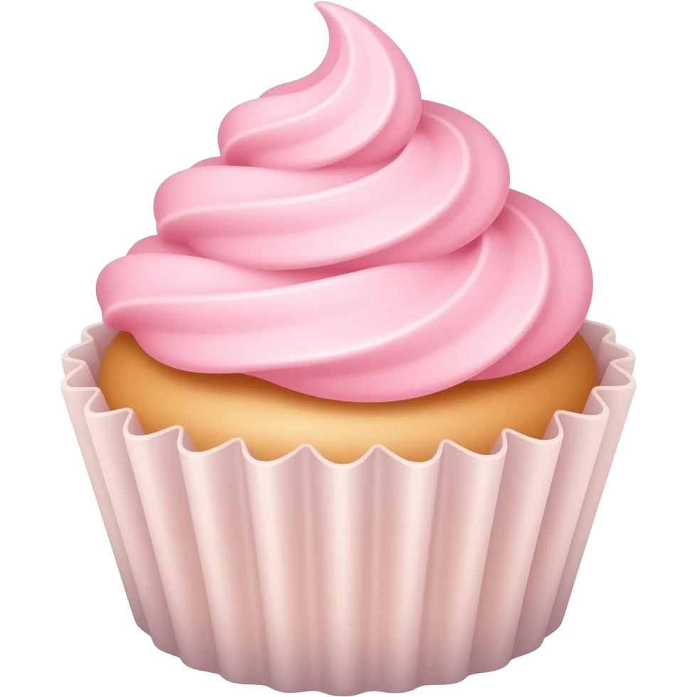 Cupcake with pink icing emoji