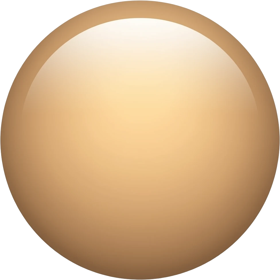 A tan circle emoji