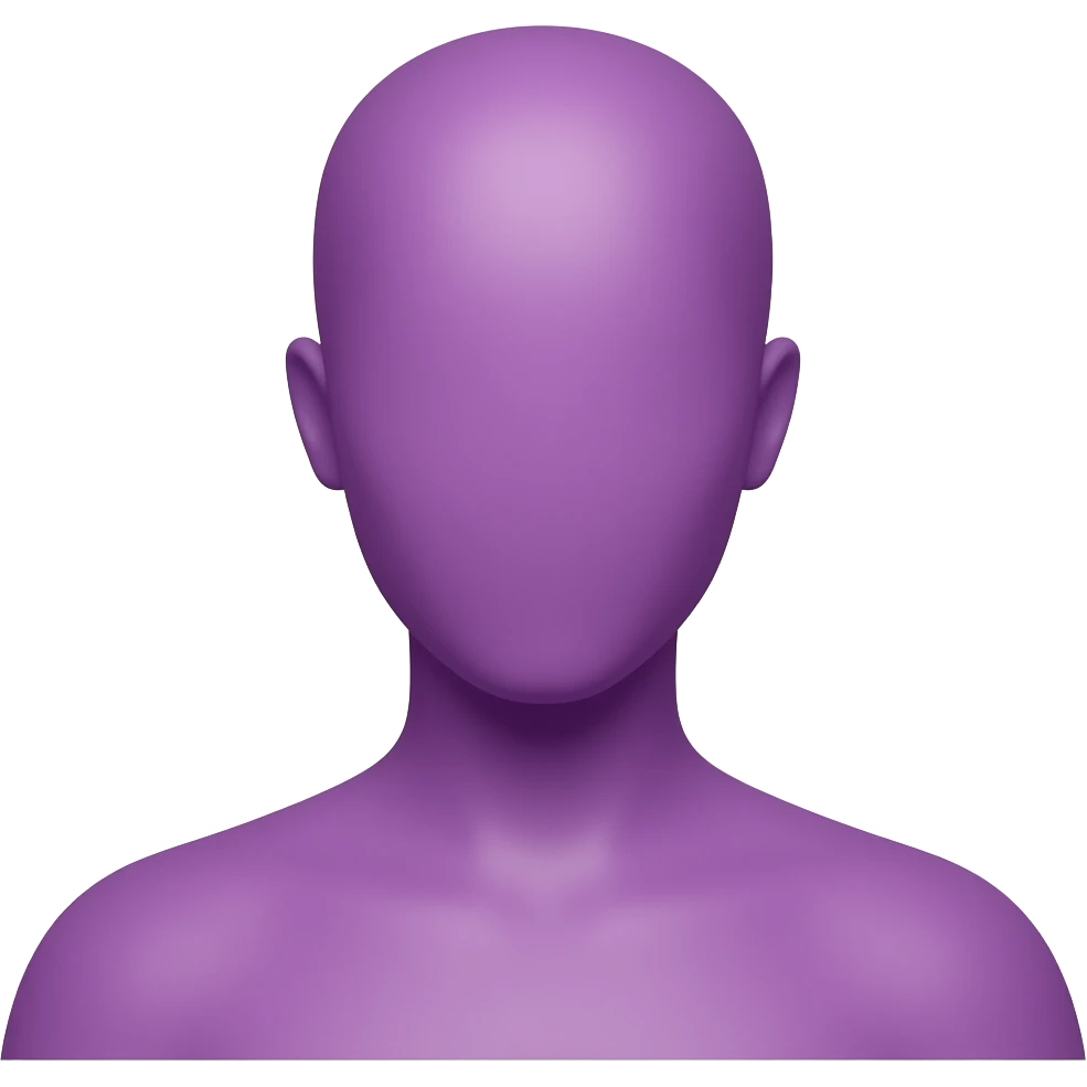 simply, violet busts in silhouette emoji