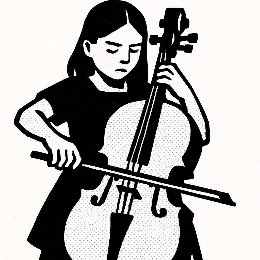 girl playing cello emoji