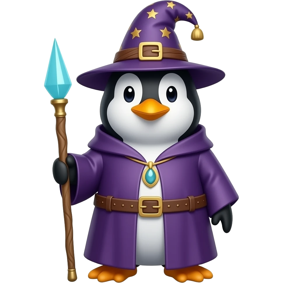 Penguin Wizard emoji