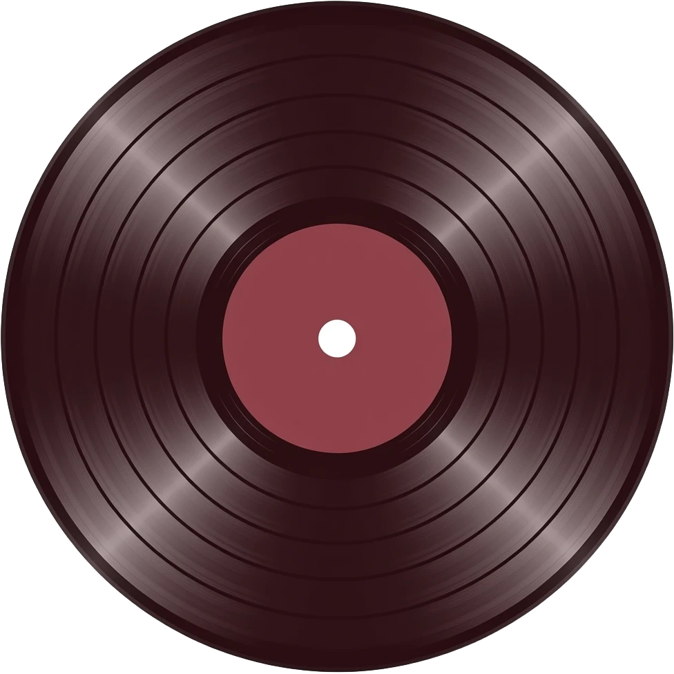 Vinyl record, Burgundy with gloss, high quality emoji