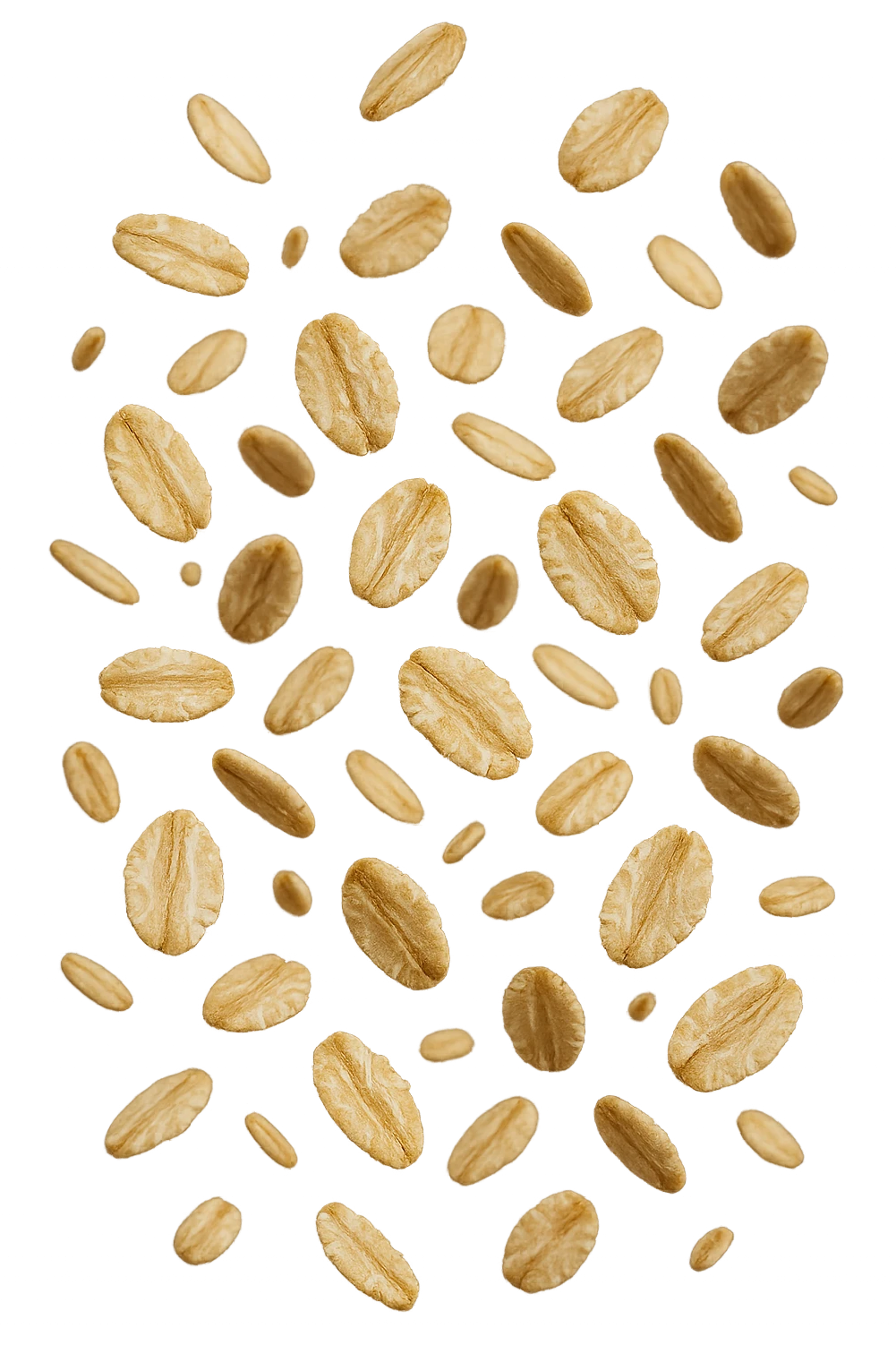 fiocchi di avena fluttuano in aria, iperrealistici 4k emoji