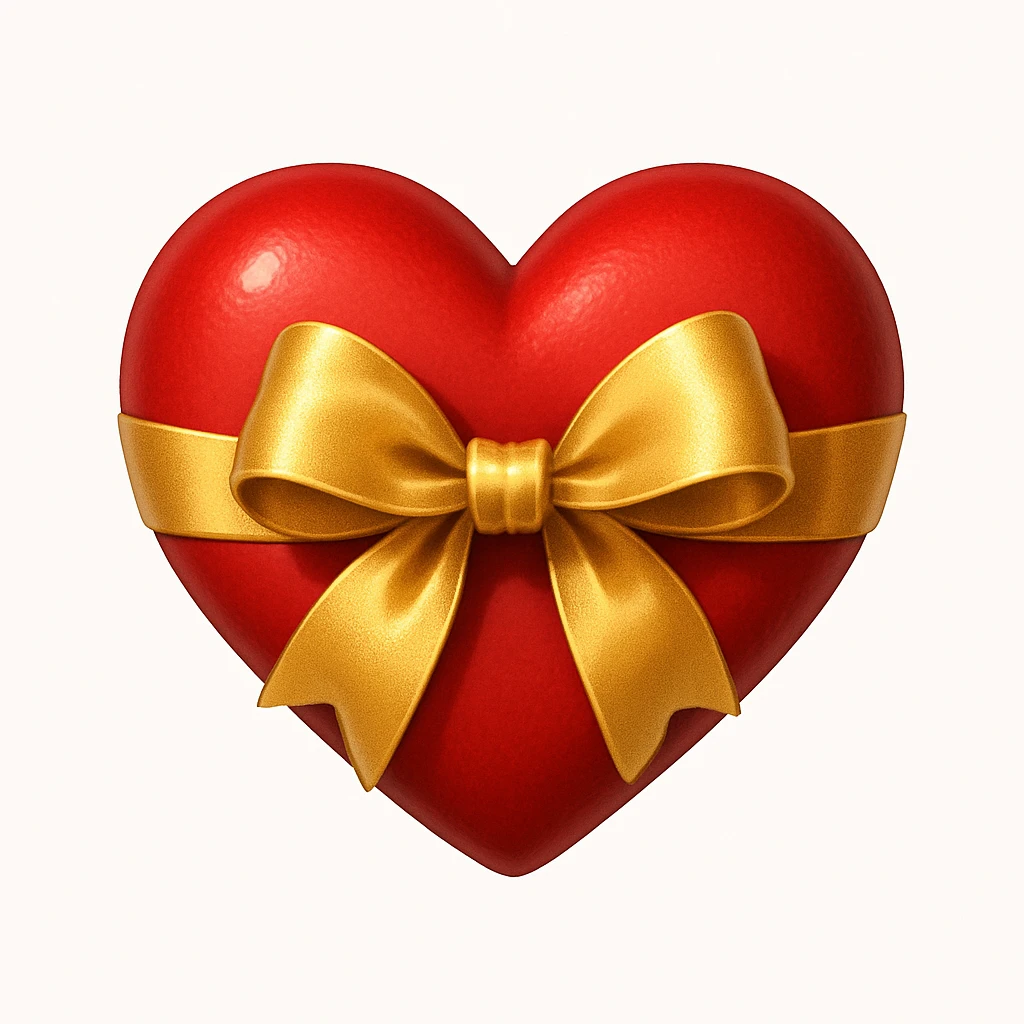 heart with a bow emoji