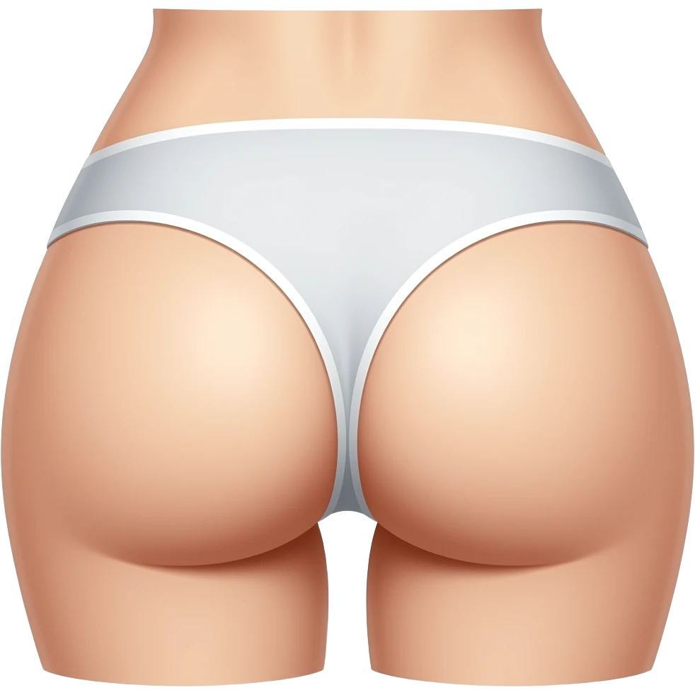 Underwear, butt emoji