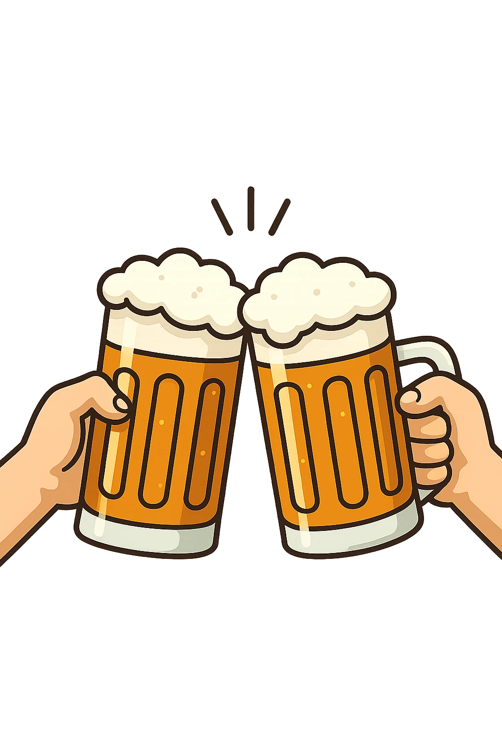 2 drink che fanno brindisi di birre emoji