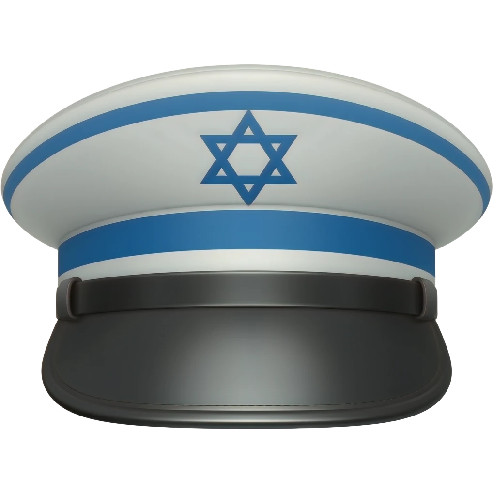 flat Israeli Kepi hat emoji