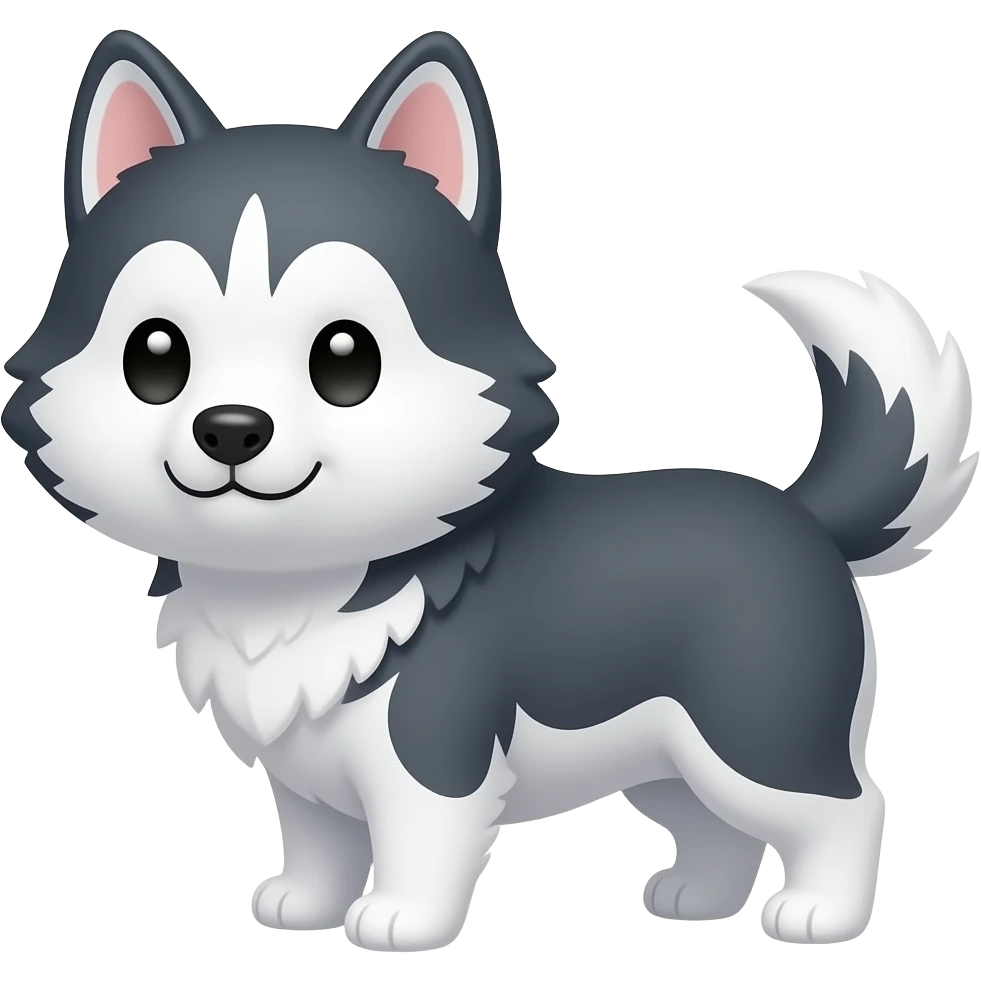 Kawaii husky emoji