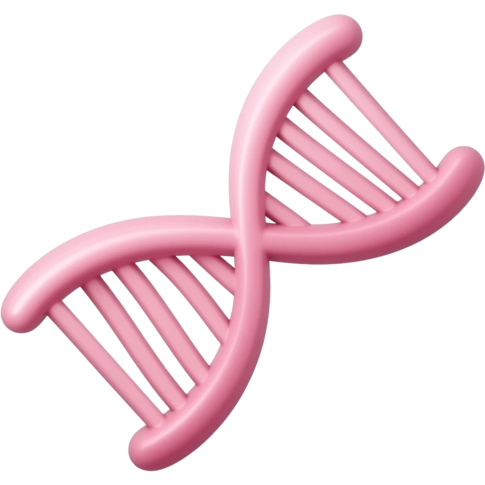 pink chromosome on white background emoji