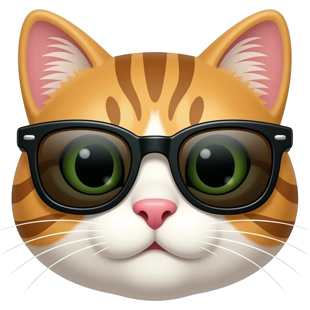 Cat wearing sunglasses emoji
