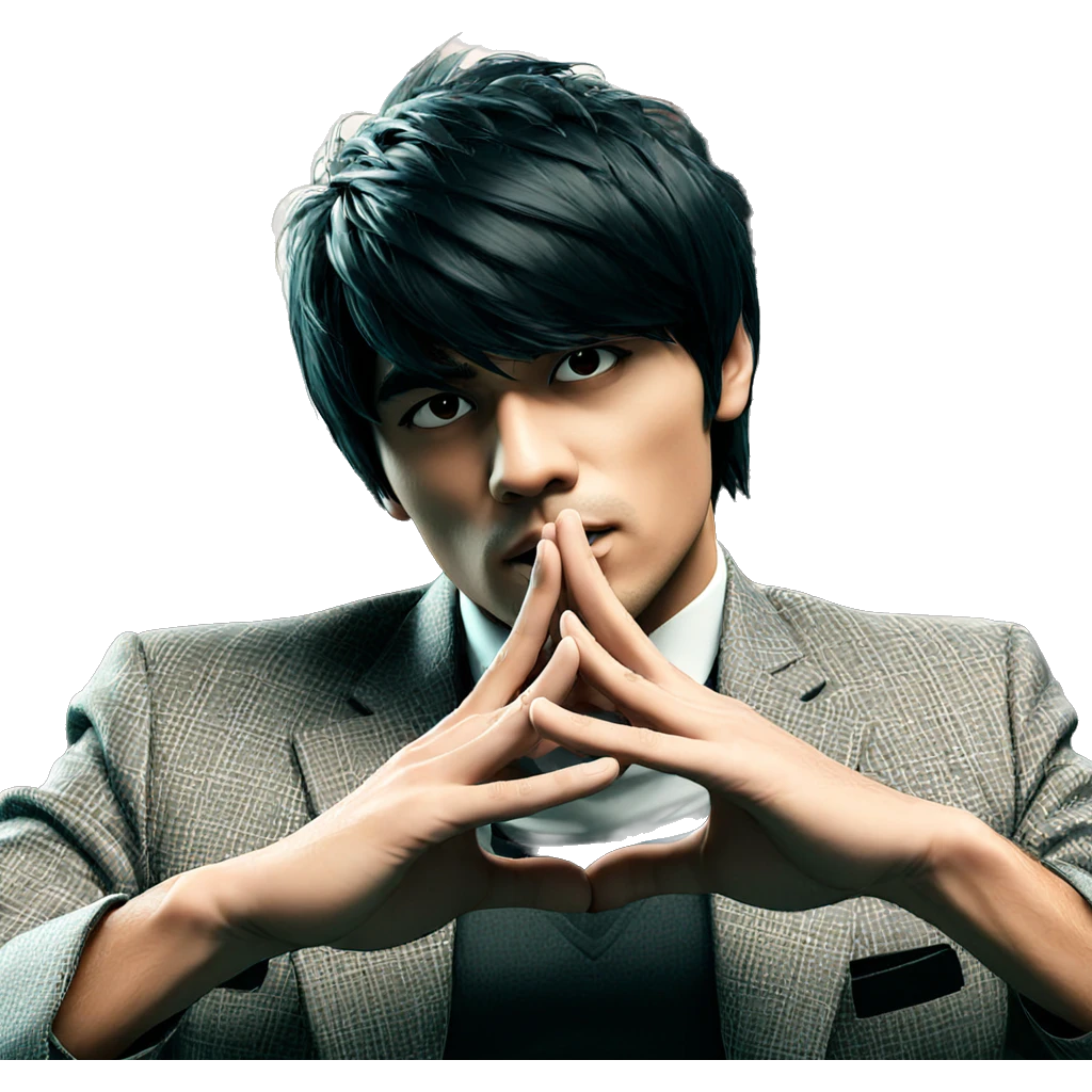 confident male with black hair emoji