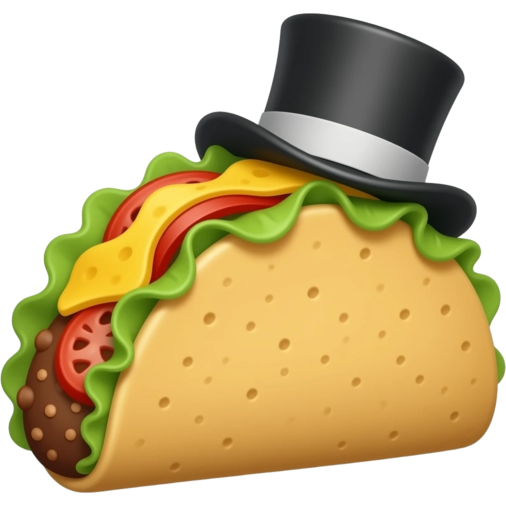 Taco With Top Hat emoji