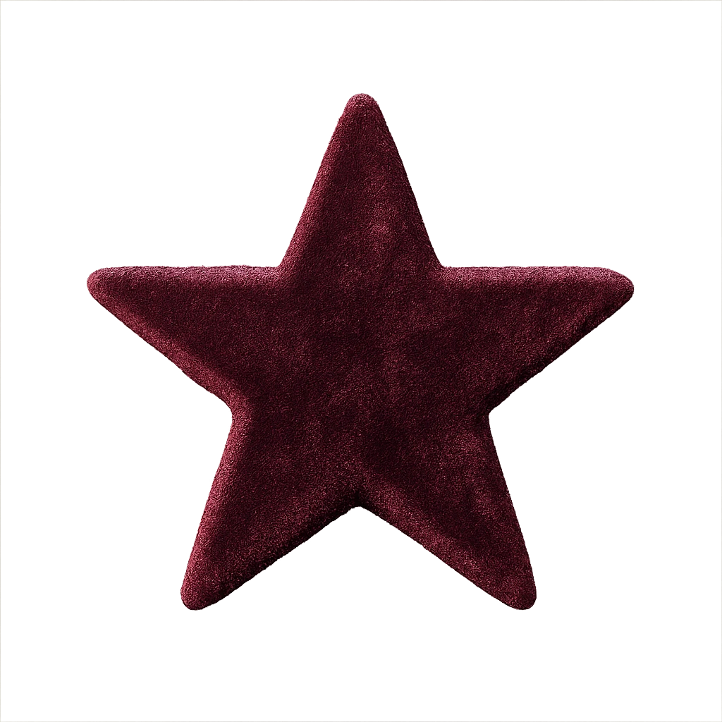 tiny star with a velvet texture, glamorous and stylish emoji